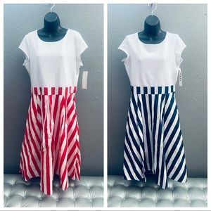 Jody of California NEW Striped Dress in blue or red - various sizes